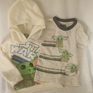 Set of Star Wars Kids' Hoodie and Two Shirts And Shorts